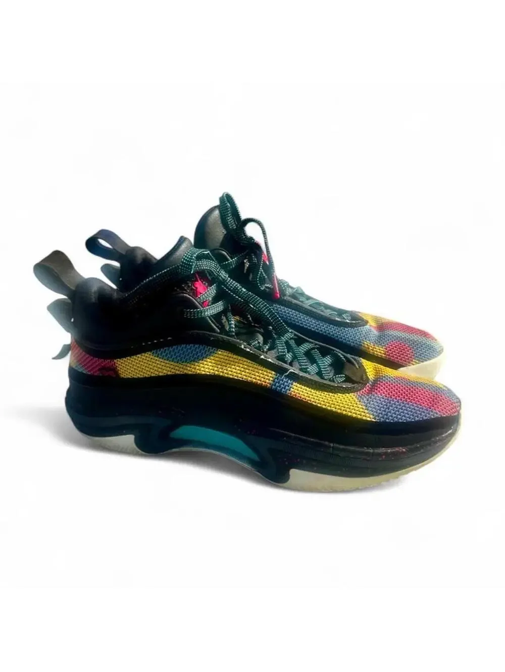 Air Jordan 36 Low Black Multi-Color Basketball Shoes DH0833-063 Men’s Size 12